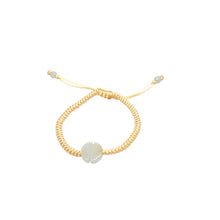 Burmese Jadeite Cherry Blossom Happiness Children's Silk Bracelet