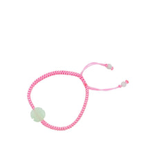 Burmese Jadeite Cherry Blossom Happiness Children's Silk Bracelet