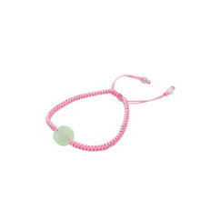 Burmese Jadeite Cherry Blossom Happiness Children's Silk Bracelet