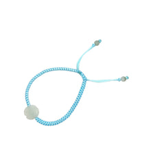Burmese Jadeite Cherry Blossom Happiness Children's Silk Bracelet