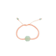 Burmese Jadeite Cherry Blossom Happiness Children's Silk Bracelet