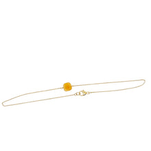 14kt YG Burmese Jadeite Baqua Anklet