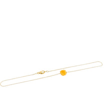 14kt YG Burmese Jadeite Baqua Anklet