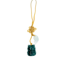 Burmese Jadeite Fat Money Cat & Fish Charm