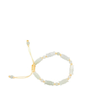 Burmese Jadeite Bamboo Children's Silk Bracelet