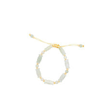 Burmese Jadeite Bamboo Children's Silk Bracelet