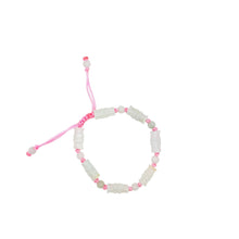 Burmese Jadeite Bamboo Children's Silk Bracelet