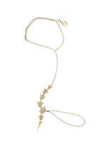 14kt YG Diamond Stars & Diamond Evil Eye Hand Wristlet