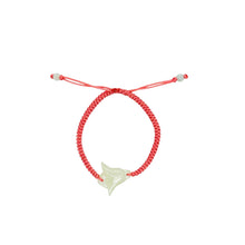 Burmese Jadeite Calla Lily Children's Silk Bracelet