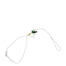 14kt WG, Burmese Tri-Color Jadeite Dragonfly Paired w/Yellow Diamond Briolette & Diamond Drop Hand Wristlet