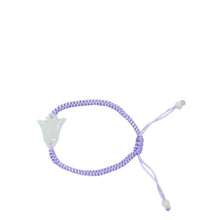 Burmese Jadeite Calla Lily Children's Silk Bracelet