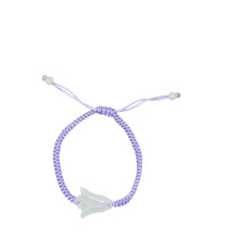 Burmese Jadeite Calla Lily Children's Silk Bracelet