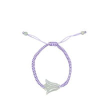 Burmese Jadeite Calla Lily Children's Silk Bracelet