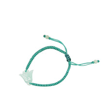 Burmese Jadeite Calla Lily Children's Silk Bracelet