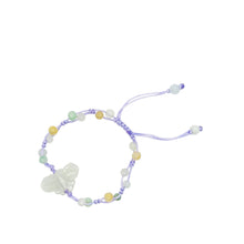 Burmese Jadeite Butterfly Children's Silk Bracelet