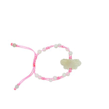 Burmese Jadeite Butterfly Children's Silk Bracelet