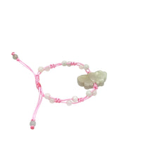 Burmese Jadeite Butterfly Children's Silk Bracelet