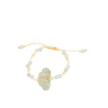 Burmese Jadeite Butterfly Children's Silk Bracelet
