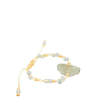 Burmese Jadeite Butterfly Children's Silk Bracelet