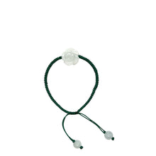 Burmese Jadeite Cherry Blossom Happiness Children's Silk Bracelet