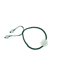 Burmese Jadeite Cherry Blossom Happiness Children's Silk Bracelet