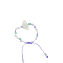 Burmese Jadeite Butterfly Children's Silk Bracelet