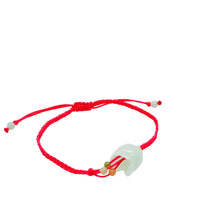 Burmese Jadeite Tulip Silk Bracelet