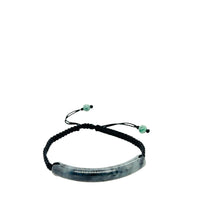 Burmese Icy Black Jadeite Silk Bracelet