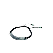 Burmese Icy Black Jadeite Silk Bracelet