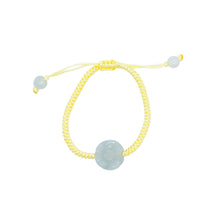 Burmese Jadeite Cherry Blossom Happiness Children's Silk Bracelet