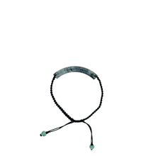 Burmese Icy Black Jadeite Silk Bracelet