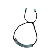 Burmese Icy Black Jadeite Silk Bracelet