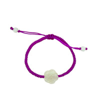 Burmese Jadeite Cherry Blossom Happiness Children's Silk Bracelet