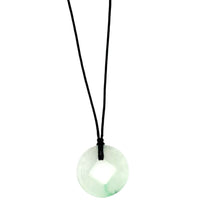 Burmese Jadeite Ancient Coin Silk Adjustable Necklace