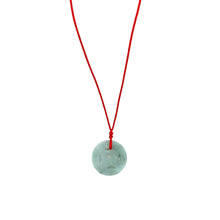 Burmese Jadeite Ancient Coin Silk Adjustable Necklace