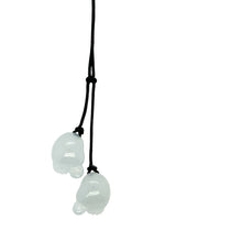 Burmese Icy Jadeite Chubby Feet Charm
