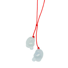 Burmese Icy Jadeite Chubby Feet Charm