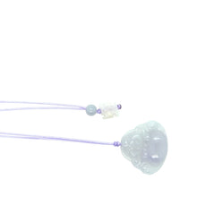 Burmese Jadeite Happy Money Buddha Silk Adjustable Necklace