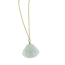 Burmese Jadeite Happy Money Buddha Silk Adjustable Necklace