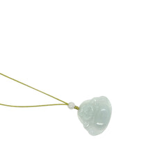 Burmese Jadeite Happy Money Buddha Silk Adjustable Necklace