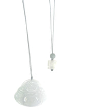 Burmese Jadeite Happy Money Buddha Silk Adjustable Necklace