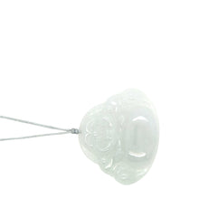 Burmese Jadeite Happy Money Buddha Silk Adjustable Necklace