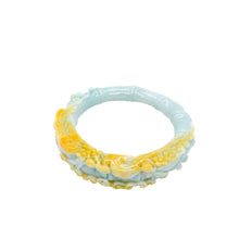 Burmese Honey Gray Green Jadeite Storyboard Garden Bangle