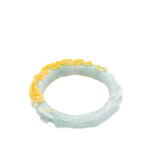 Burmese Honey Gray Green Jadeite Storyboard Garden Bangle