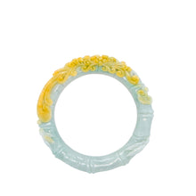 Burmese Honey Gray Green Jadeite Storyboard Garden Bangle