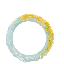 Burmese Honey Gray Green Jadeite Storyboard Garden Bangle