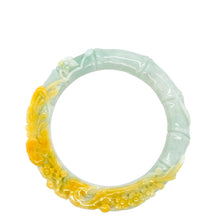 Burmese Honey Gray Green Jadeite Storyboard Garden Bangle