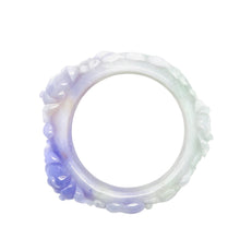 Burmese Lavender Jadeite Rose Garden Comfort Fit Bangle