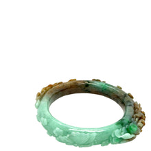 Burmese Bi Color Honey Red Jadeite Storyboard Oval Comfort Fit Bangle