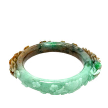 Burmese Bi Color Honey Red Jadeite Storyboard Oval Comfort Fit Bangle